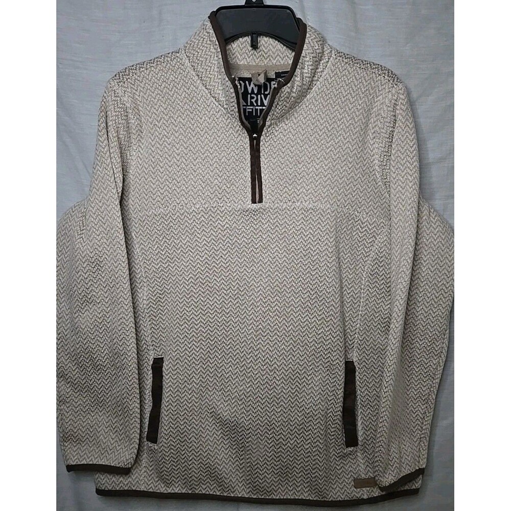 Powder River Outfitters (Panhandle) Quarter-zip Pullover, Sz Large, Khaki